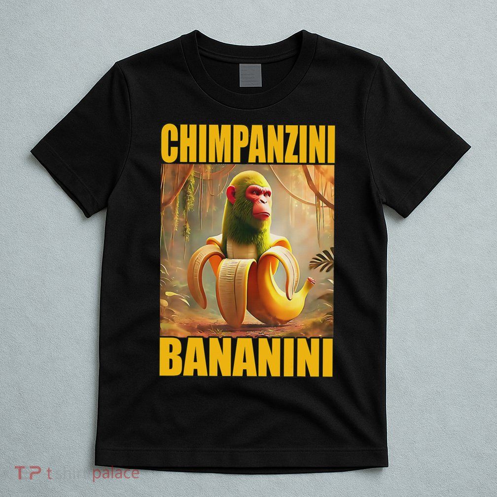 Chimpanzini Bananini Italian Brainrot Meme, Gilrs, T-Shirt