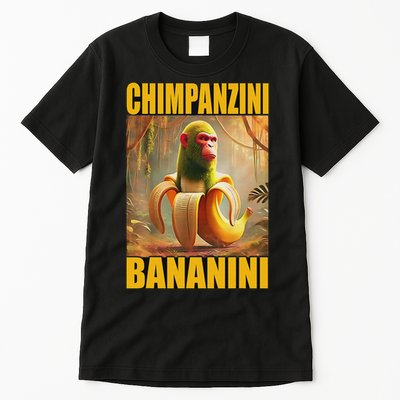 Chimpanzini Bananini Italian Brainrot Meme, Gilrs, Tall T-Shirt