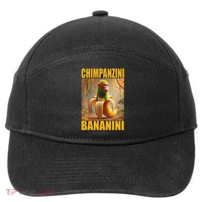 Chimpanzini Bananini Italian Brainrot Meme, Gilrs, 7-Panel Snapback Hat
