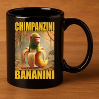 Chimpanzini Bananini Italian Brainrot Meme, Gilrs, 11oz C Handle Ceramic Mug