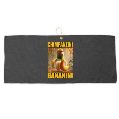 Chimpanzini Bananini Italian Brainrot Meme, Gilrs, Large Microfiber Waffle Golf Towel