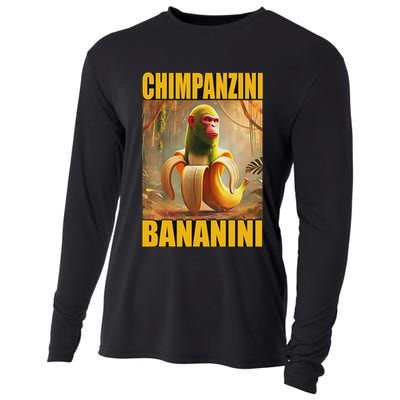 Chimpanzini Bananini Italian Brainrot Meme, Gilrs, Cooling Performance Long Sleeve Crew