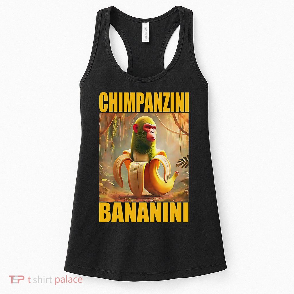 Chimpanzini Bananini Italian Brainrot Meme, Gilrs, Womens Tank Top