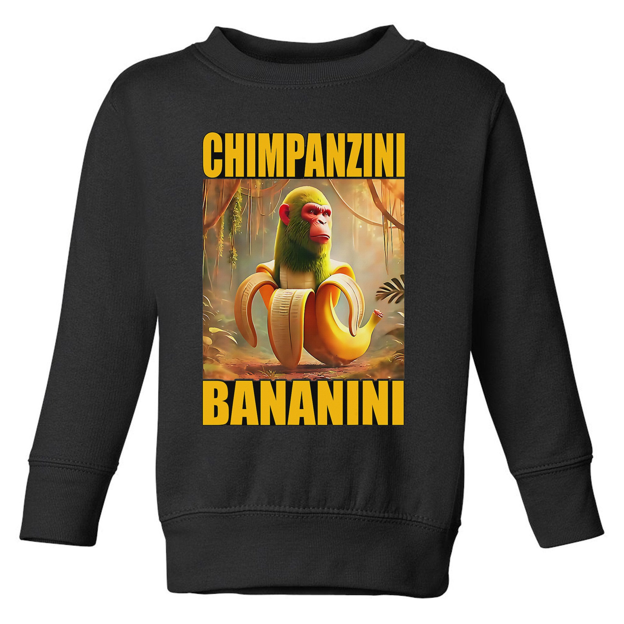 Chimpanzini Bananini Italian Brainrot Meme, Gilrs, Toddler Sweatshirt