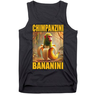 Chimpanzini Bananini Italian Brainrot Meme, Gilrs, Tank Top