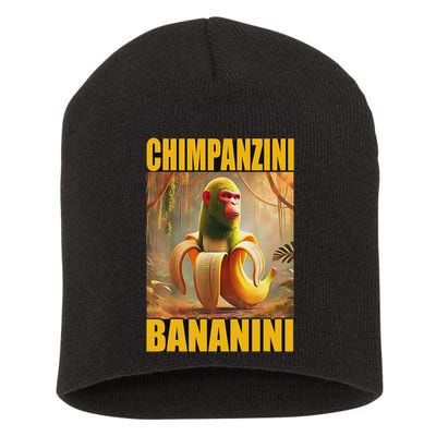 Chimpanzini Bananini Italian Brainrot Meme, Gilrs, Short Acrylic Beanie