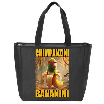 Chimpanzini Bananini Italian Brainrot Meme, Gilrs, Zip Tote Bag