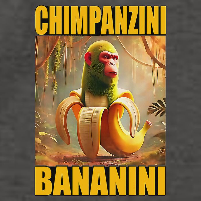 Chimpanzini Bananini Italian Brainrot Meme, Gilrs, Vector Backpack