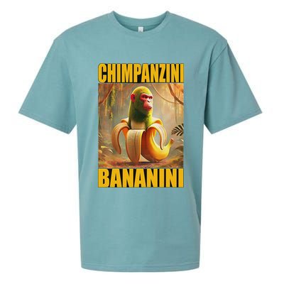 Chimpanzini Bananini Italian Brainrot Meme, Gilrs, Sueded Cloud Jersey T-Shirt