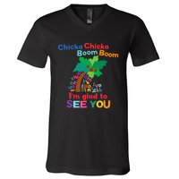 Chicka Boom IM Glad To See You V-Neck T-Shirt