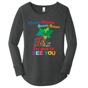 Chicka Boom IM Glad To See You Women's Perfect Tri Tunic Long Sleeve Shirt