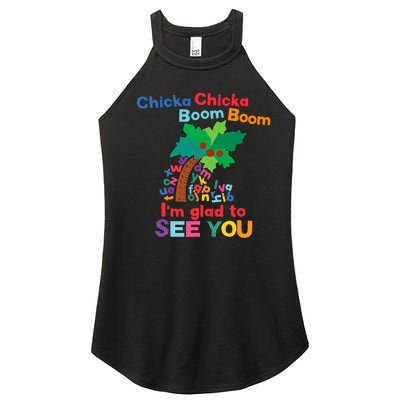 Chicka Boom IM Glad To See You Women’s Perfect Tri Rocker Tank