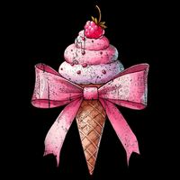Coquette Bow Ice Cream Cone Ribbon Mom Mothers Day Girl Retro City Backpack