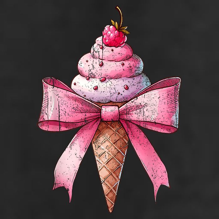Coquette Bow Ice Cream Cone Ribbon Mom Mothers Day Girl Retro Adult Drive Performance Visor