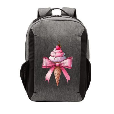 Coquette Bow Ice Cream Cone Ribbon Mom Mothers Day Girl Retro Vector Backpack