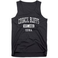 Council Bluffs Iowa Ia Vintage Established Sports Tank Top