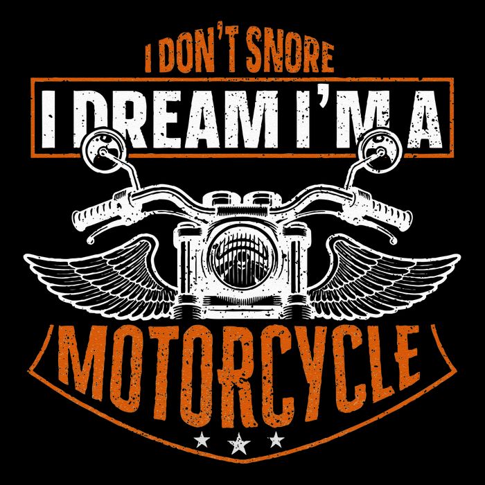 Classic Biker I Dont Snore I Dream Im A Motorcycle 16 in Basic Backpack