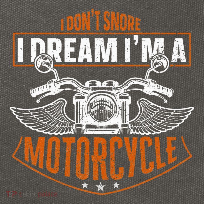 Classic Biker I Dont Snore I Dream Im A Motorcycle Cotton Canvas Backpack