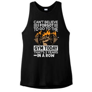 Can't Believe I Forgot To Go To The Gym Today Funny Premium Ladies PosiCharge Tri-Blend Wicking Tank