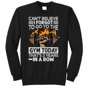 Can't Believe I Forgot To Go To The Gym Today Funny Premium Sweatshirt