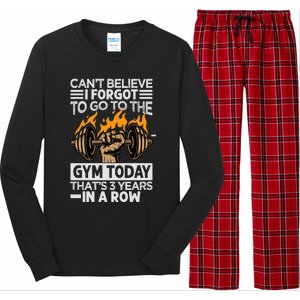 Can't Believe I Forgot To Go To The Gym Today Funny Premium Long Sleeve Pajama Set