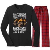 Can't Believe I Forgot To Go To The Gym Today Funny Premium Women's Long Sleeve Flannel Pajama Set 