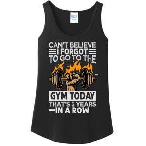 Can't Believe I Forgot To Go To The Gym Today Funny Premium Ladies Essential Tank