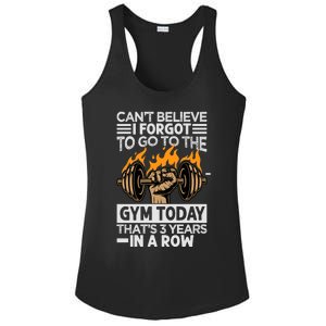 Can't Believe I Forgot To Go To The Gym Today Funny Premium Ladies PosiCharge Competitor Racerback Tank