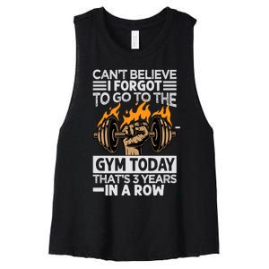 Can't Believe I Forgot To Go To The Gym Today Funny Premium Women's Racerback Cropped Tank