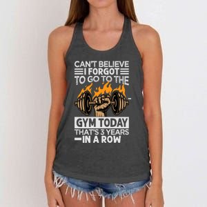 Can't Believe I Forgot To Go To The Gym Today Funny Premium Women's Knotted Racerback Tank