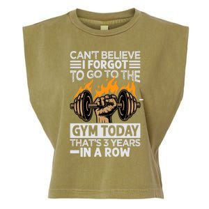 Can't Believe I Forgot To Go To The Gym Today Funny Premium Garment-Dyed Women's Muscle Tee