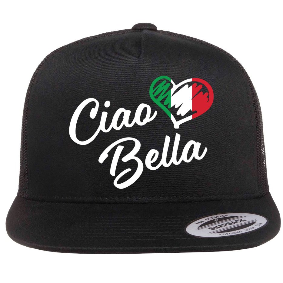 Ciao Bella Italian Flat Bill Trucker Hat