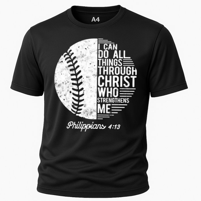 Christian Baseball I Can Do All Things Philippians 4 13 Funny Gift Cooling Performance Crew T-Shirt