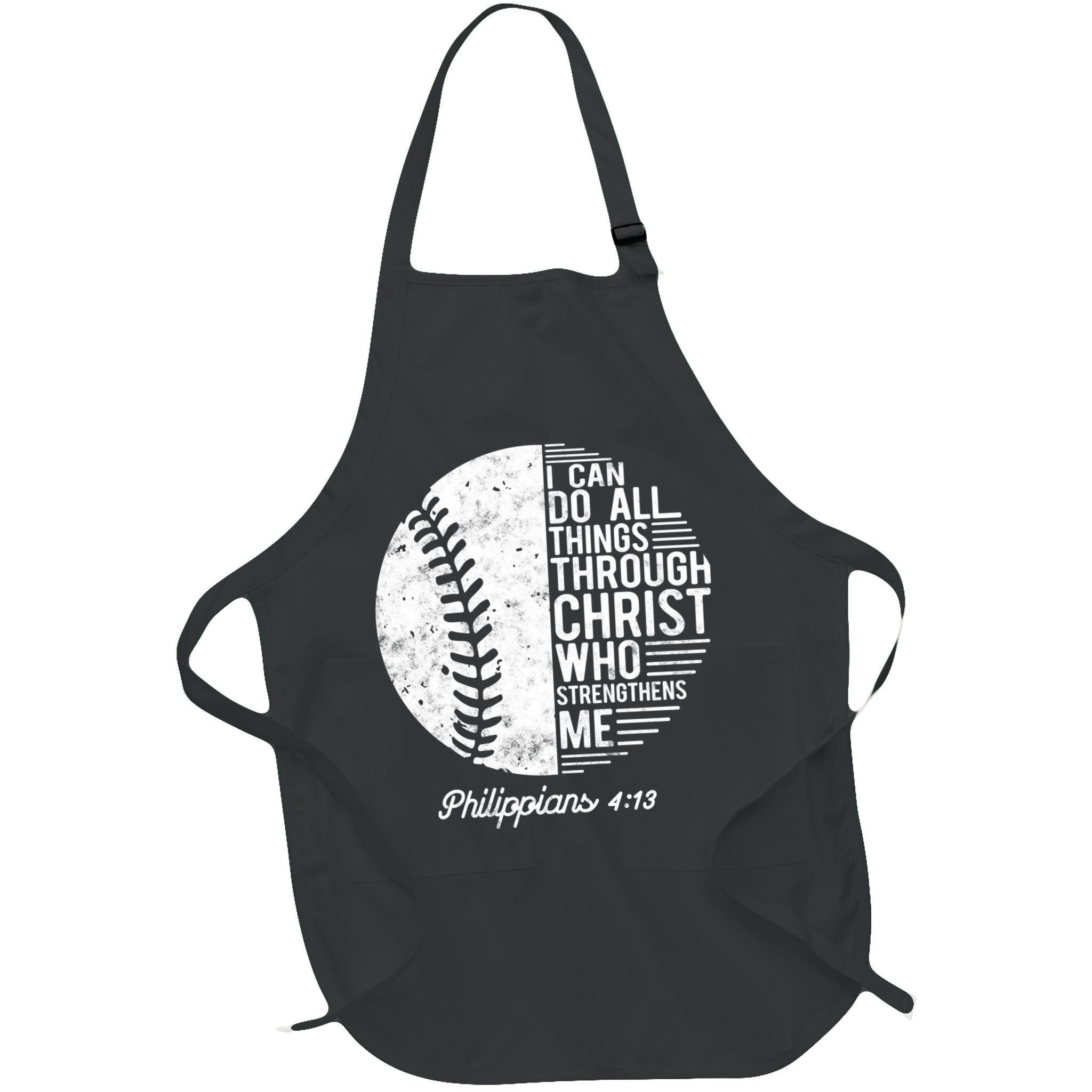 Christian Baseball I Can Do All Things Philippians 4 13 Funny Gift Apron