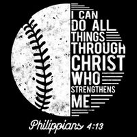 Christian Baseball I Can Do All Things Philippians 4 13 Funny Gift Sustainable Bucket Hat
