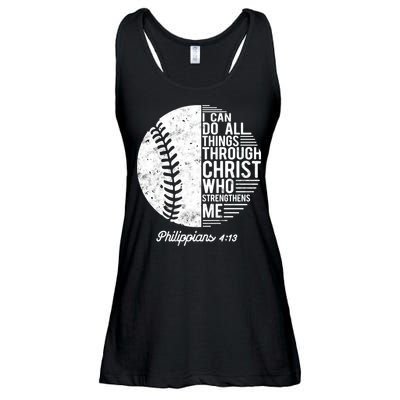 Christian Baseball I Can Do All Things Philippians 4 13 Funny Gift Ladies Essential Flowy Tank