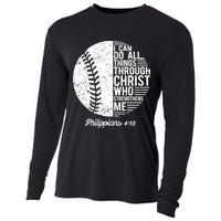 Christian Baseball I Can Do All Things Philippians 4 13 Funny Gift Cooling Performance Long Sleeve Crew