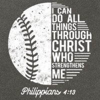 Christian Baseball I Can Do All Things Philippians 4 13 Funny Gift Cotton Canvas Backpack