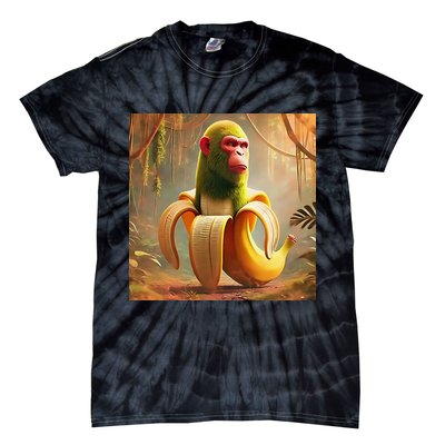 Chimpanzini Bananini - Italian Brainrot Meme Tie-Dye T-Shirt