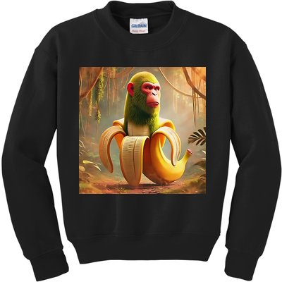 Chimpanzini Bananini - Italian Brainrot Meme Kids Sweatshirt