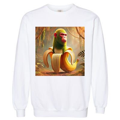 Chimpanzini Bananini - Italian Brainrot Meme Garment-Dyed Sweatshirt