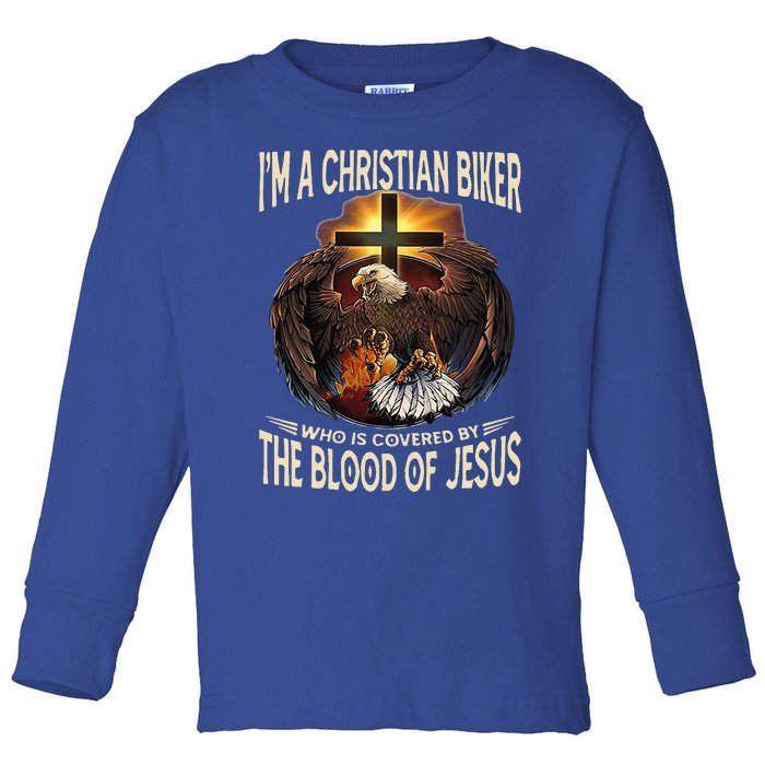 Christian Biker Im That Motorcycle Riding Jesus Freak Faith Gift Toddler Long Sleeve Shirt