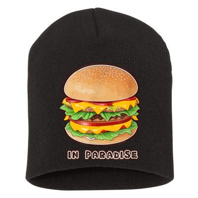 Cheese Burger In Paradise Short Acrylic Beanie