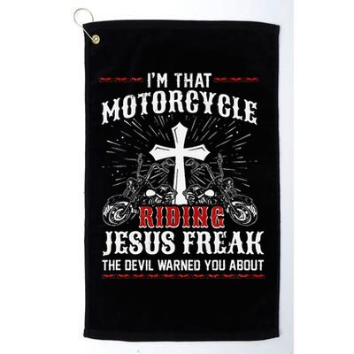 Christian Biker Im That Motorcycle Riding Jesus Freak Faith Golf Towel