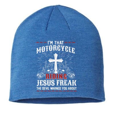 Christian Biker Im That Motorcycle Riding Jesus Freak Faith Sustainable Beanie