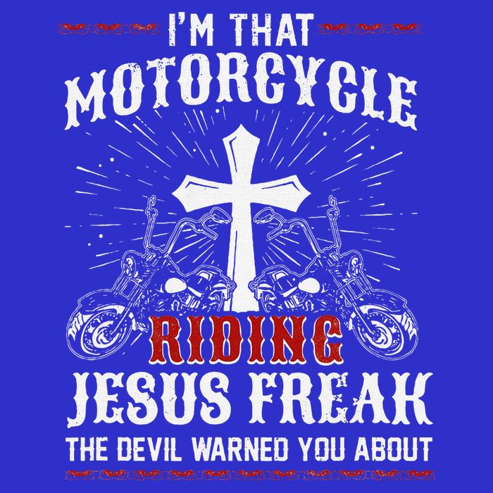Christian Biker Im That Motorcycle Riding Jesus Freak Faith Zip Tote Bag