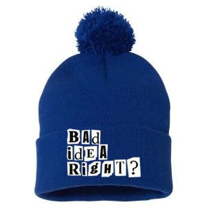 Cute Bad Idea Right Pom Pom 12in Knit Beanie