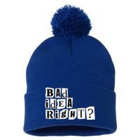 Cute Bad Idea Right Pom Pom 12in Knit Beanie