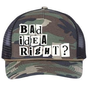 Cute Bad Idea Right Retro Rope Trucker Hat Cap