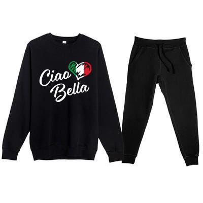 Ciao Bella Italian Hello Beautiful Gift Premium Crewneck Sweatsuit Set